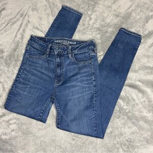 American Eagle Outfitters Women's Dark Blue Skinny Jeans